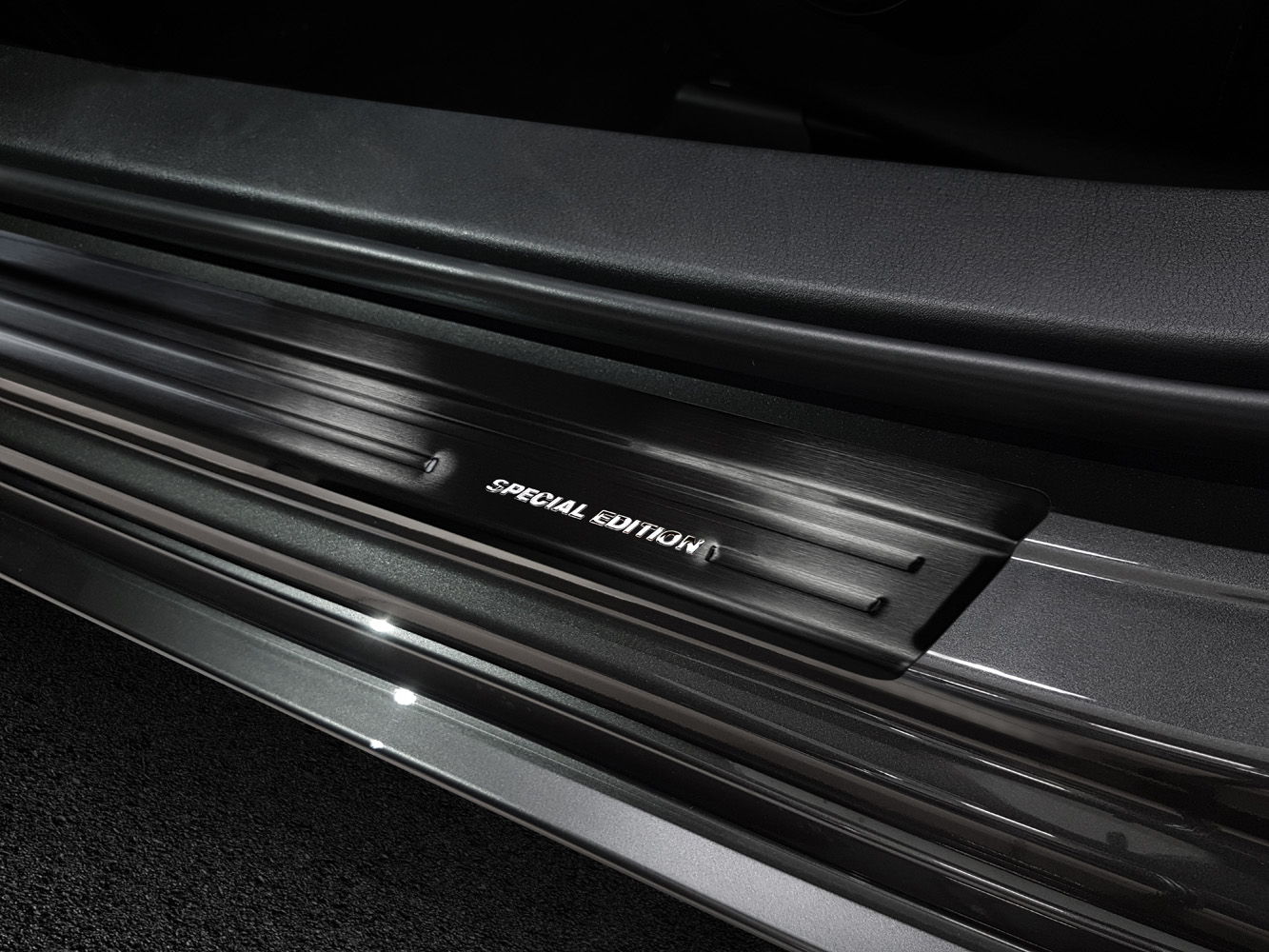 Black  brushed steel